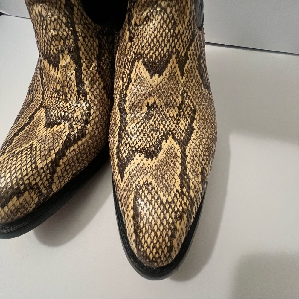 Vintage Black Jack Genuine Snakeskin Cowboy Boots Handmade USA Women’s 29 1/2 - Picture 3 of 16